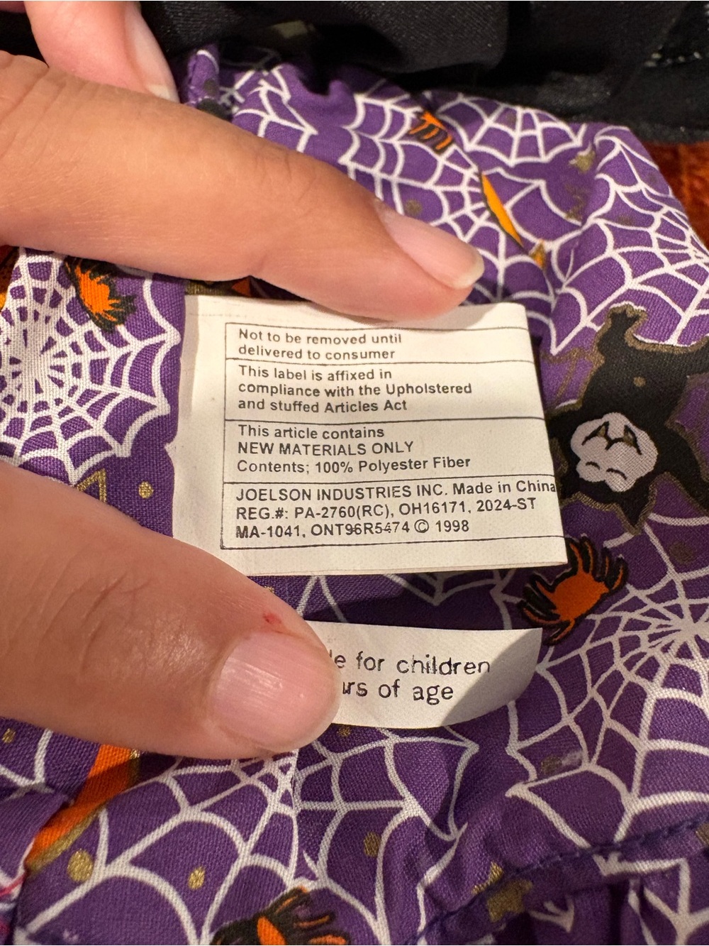 Vintage 1998 Silly Pumpkin Witch Candy Plush Nylon Basket EUC - Picture 14 of 15